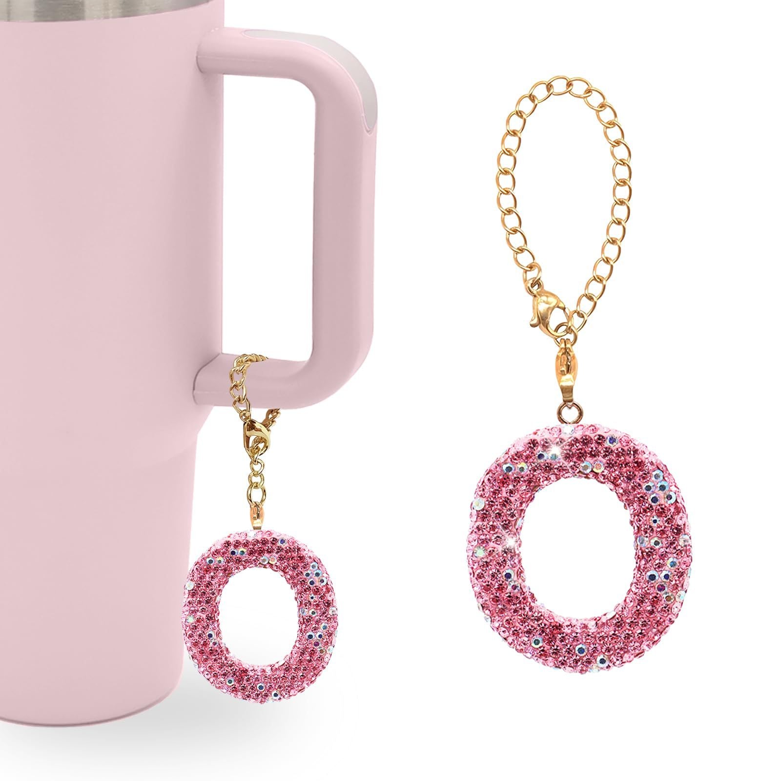 Wholesale Pink Diamond English Letter Water Cup Chain Pendant Cup Accessories